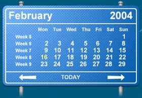 GuideSign Calendar Blue