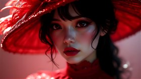 Woman in red