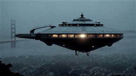 over the city