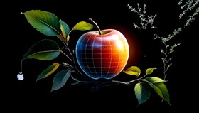 a digital apple