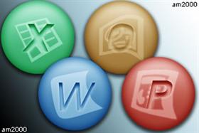 Microsoft Programs Circle Icons