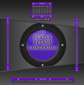 Purple Splash Rainlendar