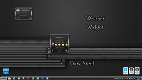 Dark Steel Weather Widget