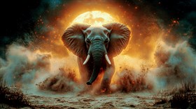 4K Elephant Charge