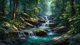 4K Jungle Drop Off River
