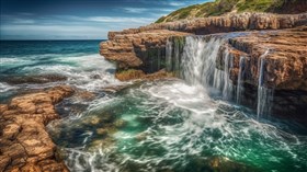 4K Rocky Sea Cove