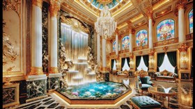 4K Gold Room Display
