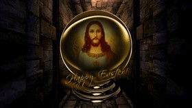 Happy Easter Jesus Globe 2pk