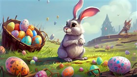 4K Easter Bunny Egg Basket