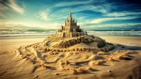 4K Beach Sand Castle