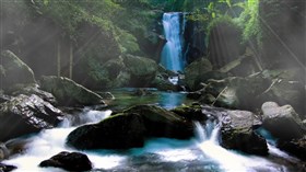 Milky Blue Waterfall