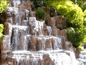 brown rock waterfall