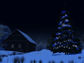 Christmas Tree at Night - Logon