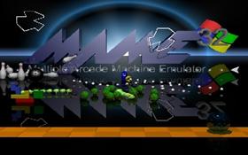 MAME logo with game objects
