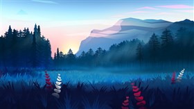 Early Morning Forest Landscape