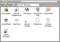 Blue Curve icons: Red Hat Linux 8.0
