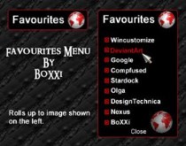 Favourites Menu