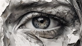 A hyperrealistic eye