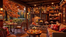 AutumnCoffee Shop Patio