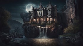 4K Castle Moon