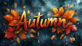 4K Autumn Signage