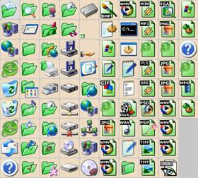 Green XP Folders
