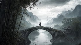 A solitary figure