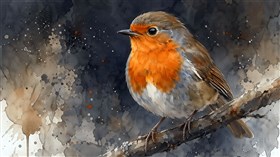 robin perched