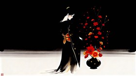 A graceful lady silhouette