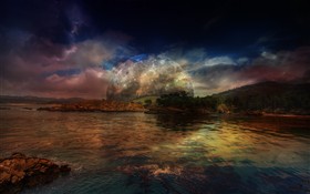 Moon Over Monterey Bay