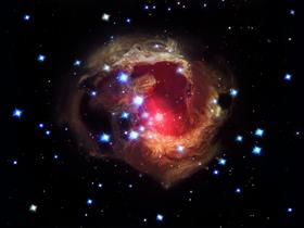 Red Star in Gas Cloud