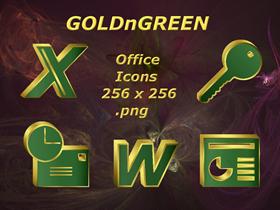 GOLDnGREEN Office Icons