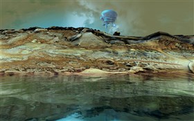 Distant shore