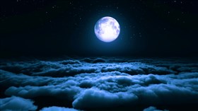 Moon Above The Clouds