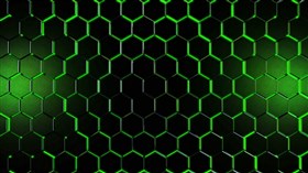 4K Hexagons GreenX