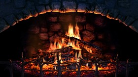 4K Rustic Style Fireplace