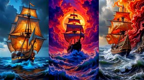 4K Ships at Sea