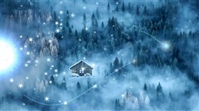 Winter Cabin Snow Glitz
