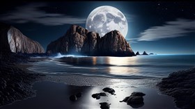 4K Sea Moon