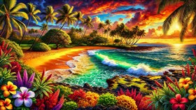 4K Colorful Seascape