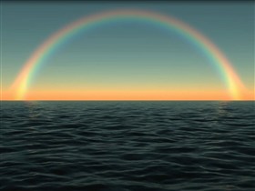 rainbow over the ocean