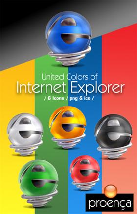 Internet explorer - United colors icons series