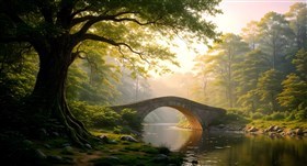 A romantic tranquil forest