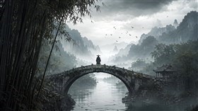 A solitary figure