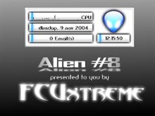 Alien White on White Digital Clock