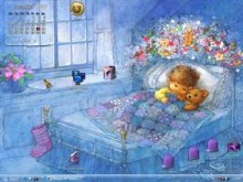 All Snuggled in Their Beds waiting Oh Sant Nick