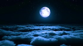 Moon Above The Clouds
