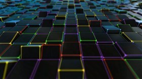 4K Neon Cubes