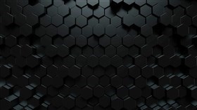 4K Black Hexagons