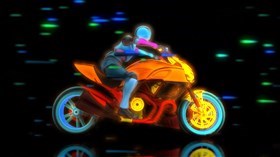 Neon Biker 4K